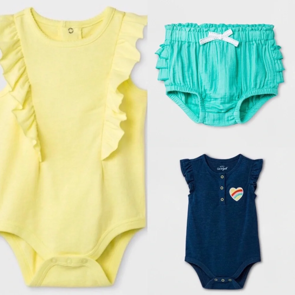 Cat & Jack 3 Piece Bundle baby girl 3-6 Months